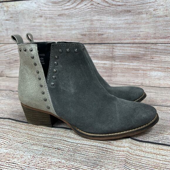 Diba True Short Order Suede Ankle Boots in Charcoal Pewter Size 8 Boho Western - Picture 13 of 13
